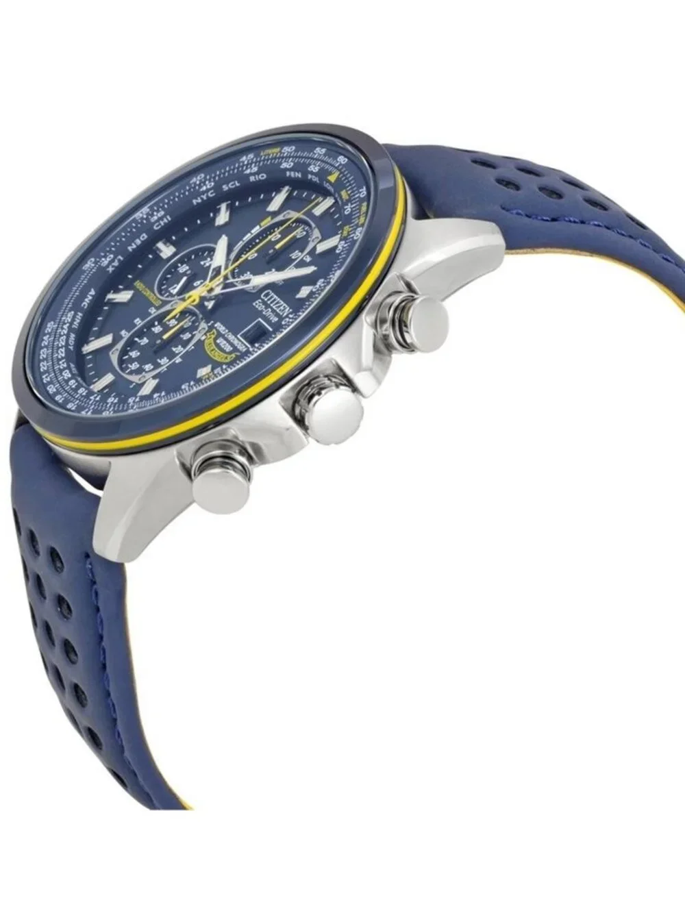 NWT Citizen Eco Drive Blue Angels World Chronograph Men's Watch